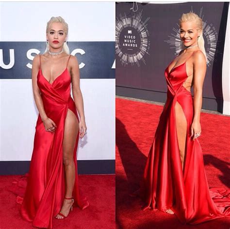 Rita Ora 2014 VMAS Fab In Red Formal Dresses Long Fashion Prom Dresses