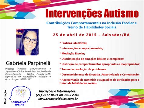 CREATIVE IDEIAS Intervenções Autismo Contribuições Comportamentais