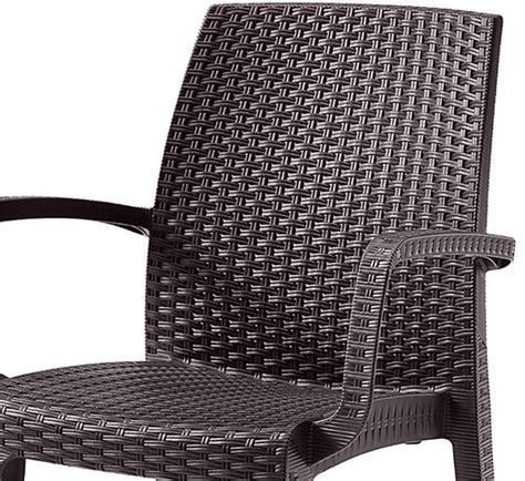 Стул садовый пластиковый Bica Verona armchair Коричневый (8003723391938 ...
