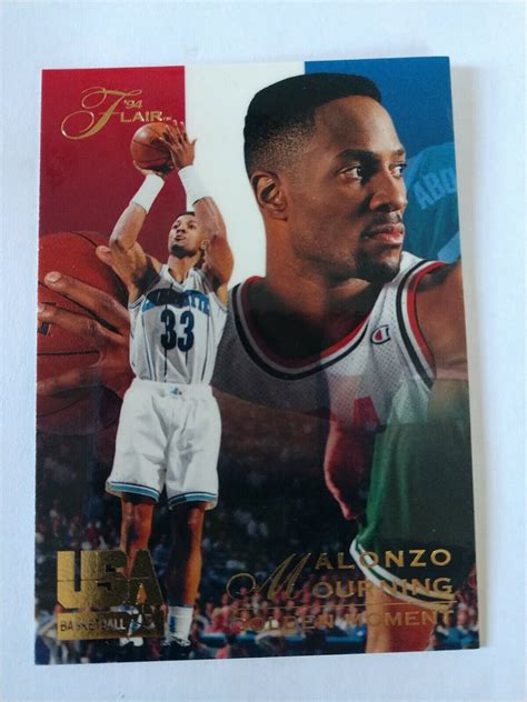 1994 Flair USA 67 Alonzo Mourning Golden Moment EBay