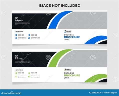 Landscape Business Brochure Cover Design Template Set Stock Vector ...