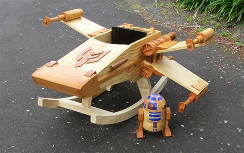 Man Builds A Wooden Star Wars Ride On Rocker Toy That Looks Like An X