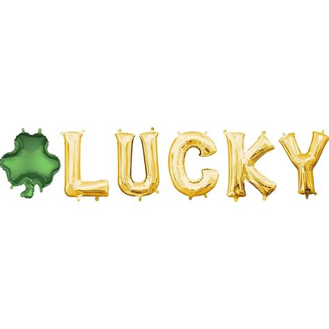 Air Filled Shamrock Lucky Letter Balloons 6pc Party City