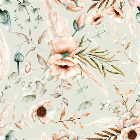 Vintage Motif Floral Sans Couture Vecteur Gratuite