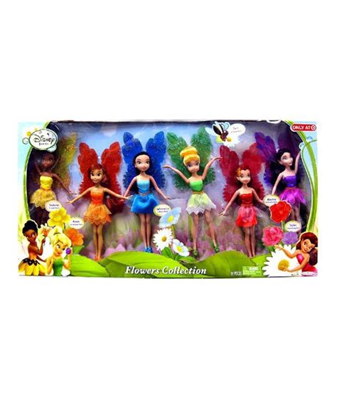 Disney Disney Fairies Doll 6 Pack Flowers Collection Fawn Vidia Rosetta ...