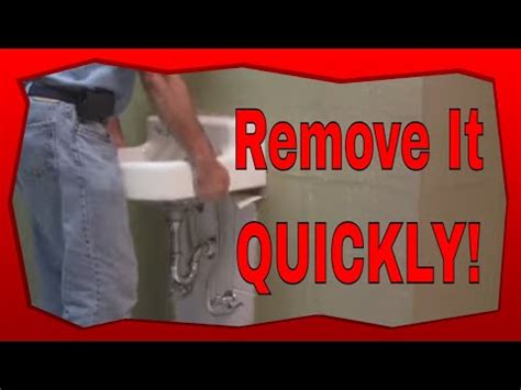 How To Remove A Wall Mounted Sink - YouTube
