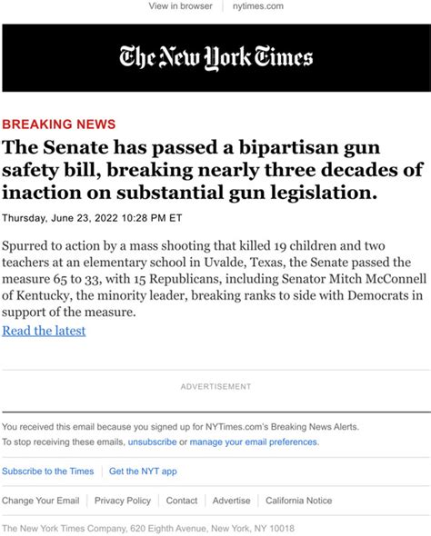 The New York Times Breaking News The Senate Has Passed A Bipartisan