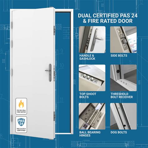 Security PAS24 Fire Rated Door Dual Certified Latham S Steel Door