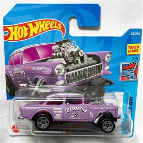 Carro Hot Wheels 55 Chevy Bel Air Gasser Hcw89 Roxo C Mattel Carrinho De Brinquedo