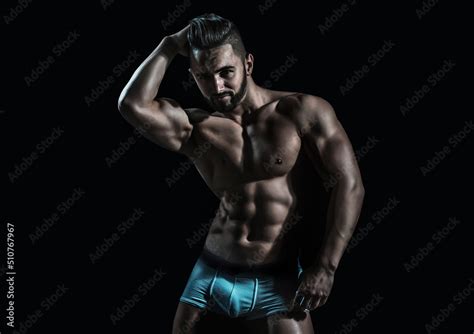 Sexy Male Model Body Nude Torso Sexy Naked Man Seductive Gay Muscular Shirtless Man