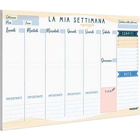 La Migliore Planner Settimanale Del Non Acquistare Una