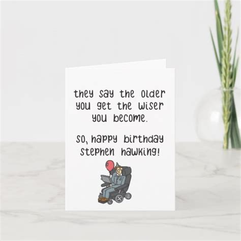 Funny Stephen Hawking Birthday Card | Zazzle.com