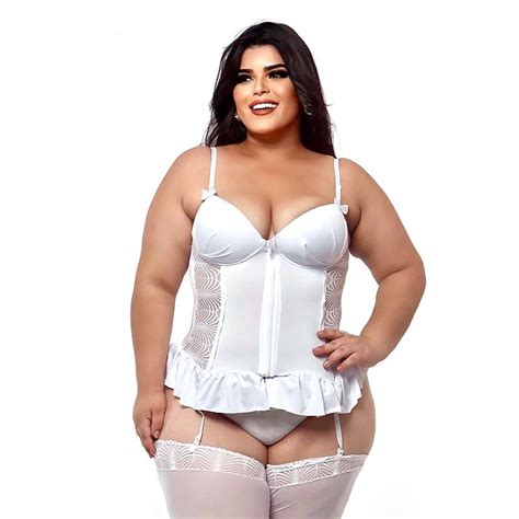 Espartilho Plus Size Z Per Frontal E Renda Na Lateral Macler Sex