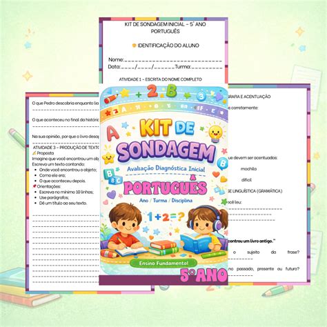 Sondagem De Escrita 5 Ano - KIT DE SONDAGEM DIAGNÓSTICA 5°ANO – Profayalacristina