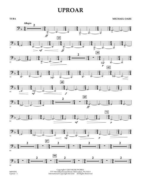 Uproar Tuba By Michael Oare Concert Band Digital Sheet Music