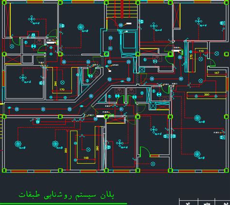 نمونه نقشه کامل اتوکد تاسیسات برقی و مکانیکی مسکونی سازه پلاس