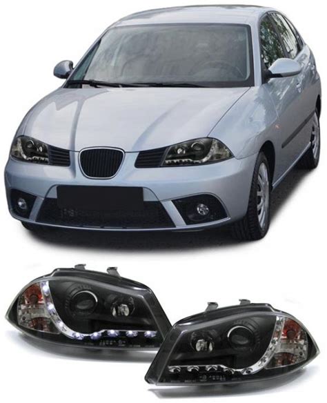 Seat Ibiza 6L 2002 2008 LED PREDNJA SVJETLA FAROVI CRNA