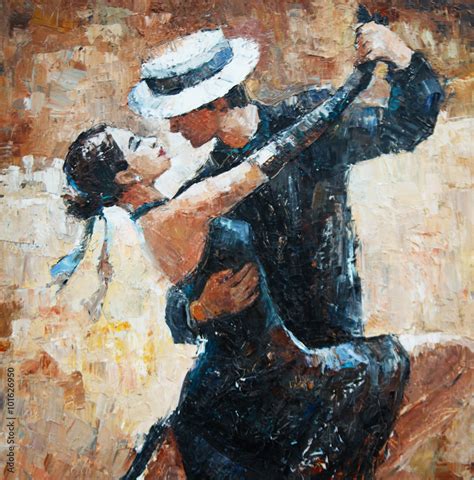 tango dancers digital painting, tango dancers Stock Illustration ...