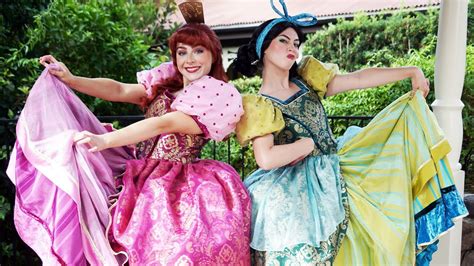 Anastasia and Drizella Greeting at Liberty Square Gazebo, Dance & Sing ...