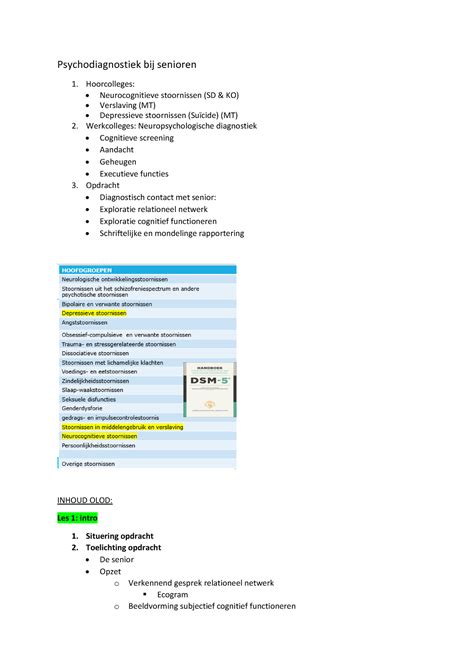 Psychodiagnostiek Bij Senioren PDF Psychodiagnostiek Bij Senioren