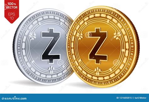 Zcash ZEC Isometric Token Symbol In Digital Circle On Blue Background