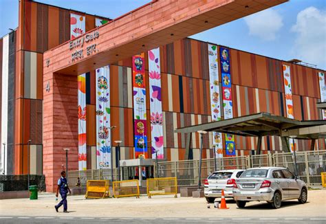 A View Of Beautification Work At Bharat Mandapam Convention Centre Of