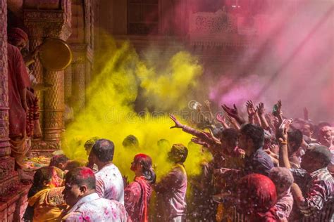 Holi Celebration, Vrindavan and Mathura, India Editorial Stock Image ...