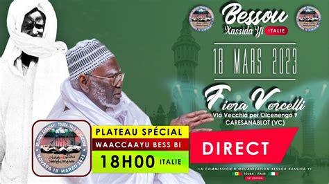 Direct DItalie Plateau Spécial waajal Bisou Xassida Yi Touba Italie