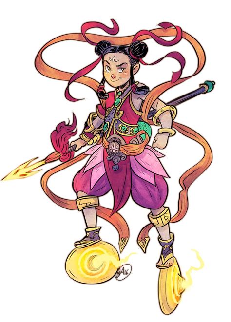 Smite Ne Zha Sketch Ena Lorenzo On Artstation At Chinese Dragon Art