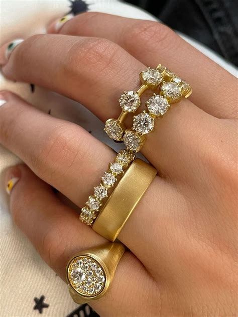 Jade Trau Diamond Ring Stack Dope Jewelry Jewelry Lookbook Fancy