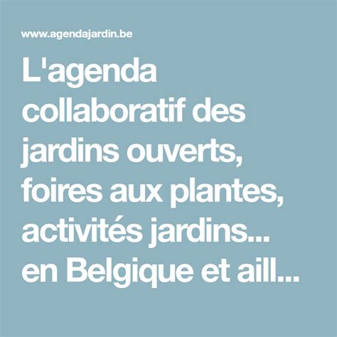 L Agenda Collaboratif Des Jardins Ouverts Foires Aux Plantes