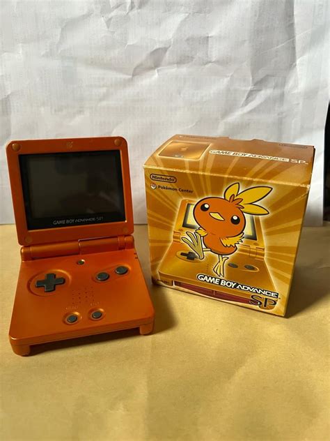 Nintendo Game Boy Advance SP GBA Game Boy SP Achamo Orange Pokemon ...