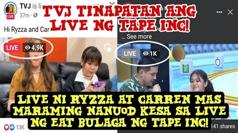 LIVE NI RYZZA AT CARREN MAS MARAMING NANUOD KESA SA LIVE NG EAT BULAGA