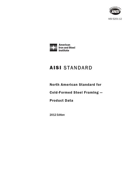 Aisi S201-12&aisis201-12-C Version1 e S | PDF | Sheet Metal | Economic ...