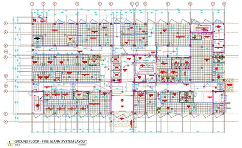 Hospital Fire Alarm System Layout Plan DWG File | Fire alarm system ...