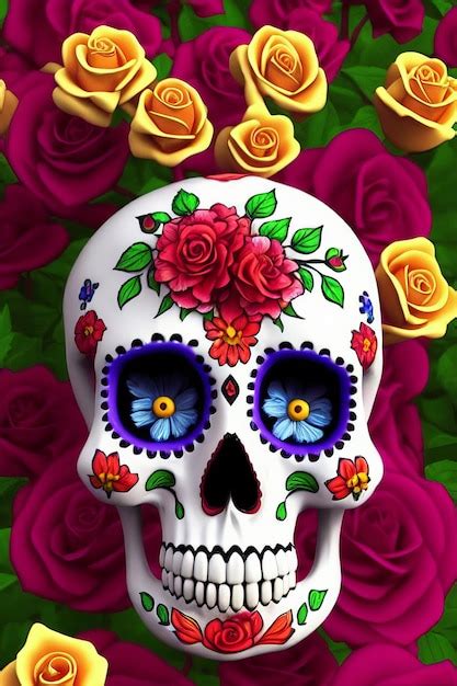 Dia De Los Muertos Cr Ne De Sucre Calavera Traditionnel D Cor De