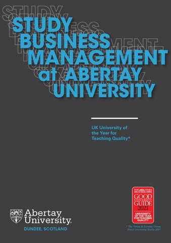 Business Management Course Booklet By Abertay University Issuu