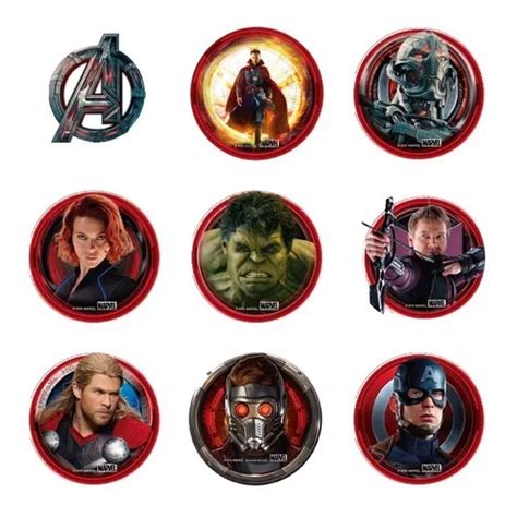 18 Obleas Comestibles 5 Cm Avengers Personajes En Venta En Benito