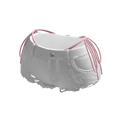 Y K Ripped White Denim Shorts W Pink Bikini Roblox Id Code