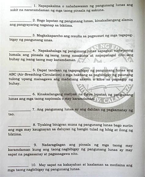 Gawain Sa Pagkatuto Bilang 2 Isulat Sa Patlang Ang SANG AYON Kung Tama