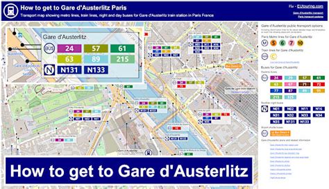 How to get to Gare d'Austerlitz in Paris using public transport