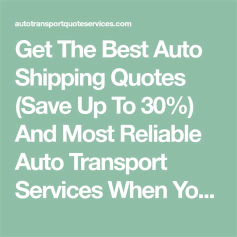 Get The Best Auto Shipping Quotes Save Up To 30 And Most Reliable