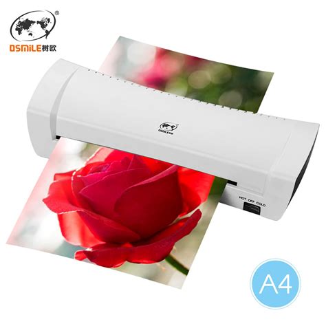 OSMILE SL200 Hot Cold Photo Laminator Roll Laminator Thermal Laminating Machine For A4 Document