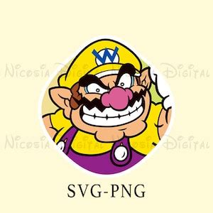 Super Mario Wario PNG File Svg Logo Cartoon Png Digital - Etsy