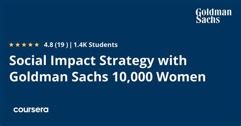 Social Impact Strategy with Goldman Sachs 10,000 Women - Coursya