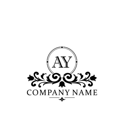 Initial letter AY simple and elegant monogram design template logo ...