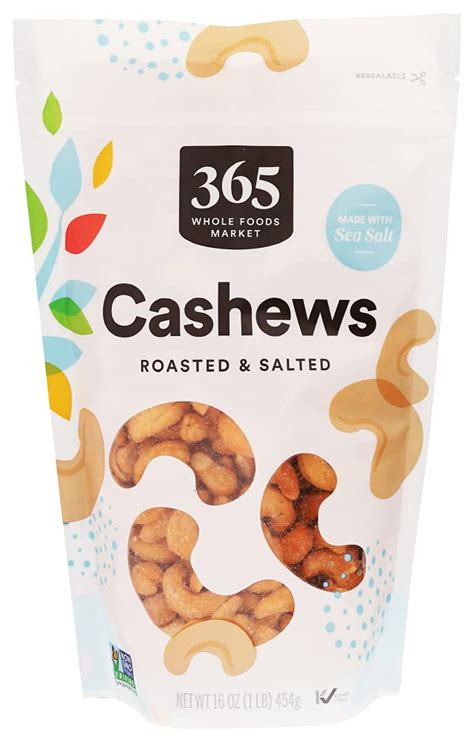 Buy 365 By Whole Foods Market Cashews Roasted And Salted 16 Ounce