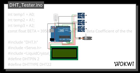 DHT Tester Ino Wokwi ESP32 STM32 Arduino Simulator