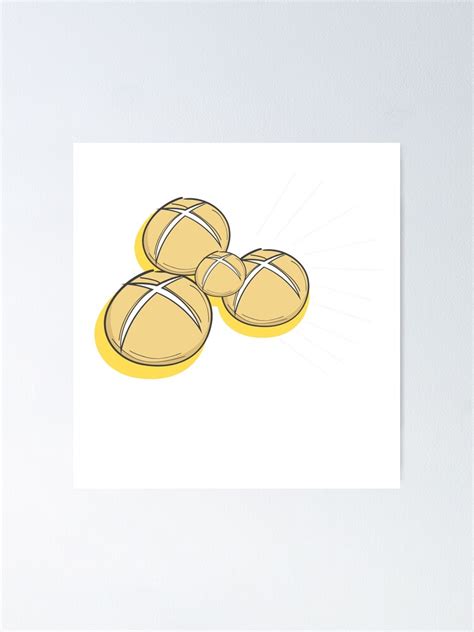 Hot Cross Buns One A Penny Two A Penny National Hot Cross Bun Day Poster By Vivedx