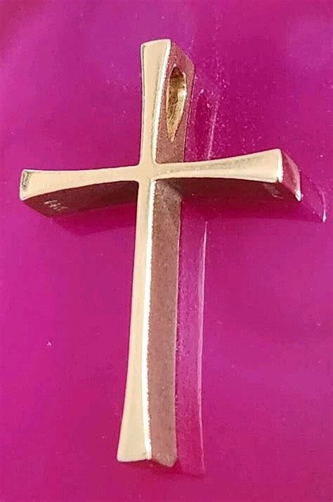 Retired James Avery Thick K Gold Cross Pendant Rare Gem